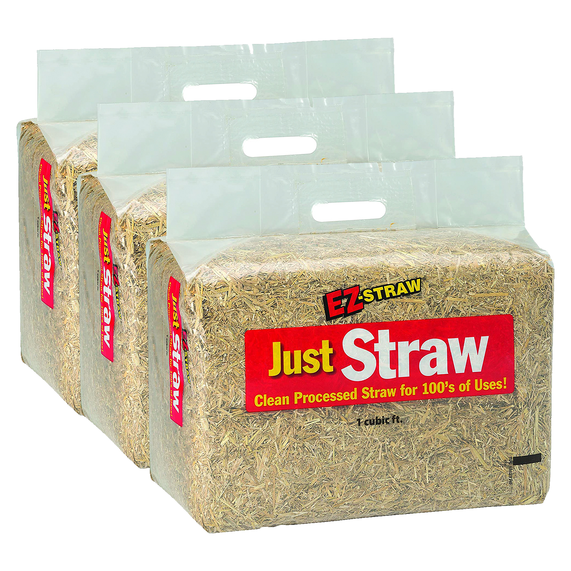 Rhino Seed EZ Straw Just Straw 1 cu. ft. Processed Seeding Bale (3 Pack
