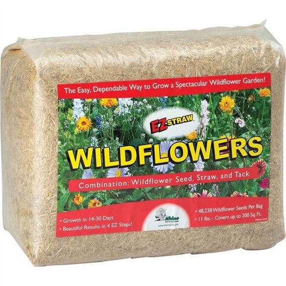 Rhino Seed & Landscaping  Ez-Straw Wildflower Straw Tack Covers