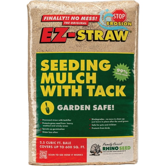 Rhino Seed EZ-Straw Multicolor Straw Mulch, 500-Sq. Ft.