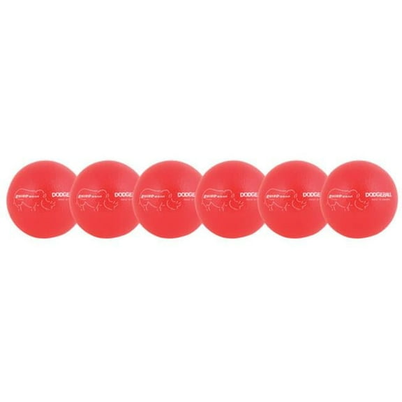 Rhino Skin Dodgeball Set, Neon Red - Set of 6