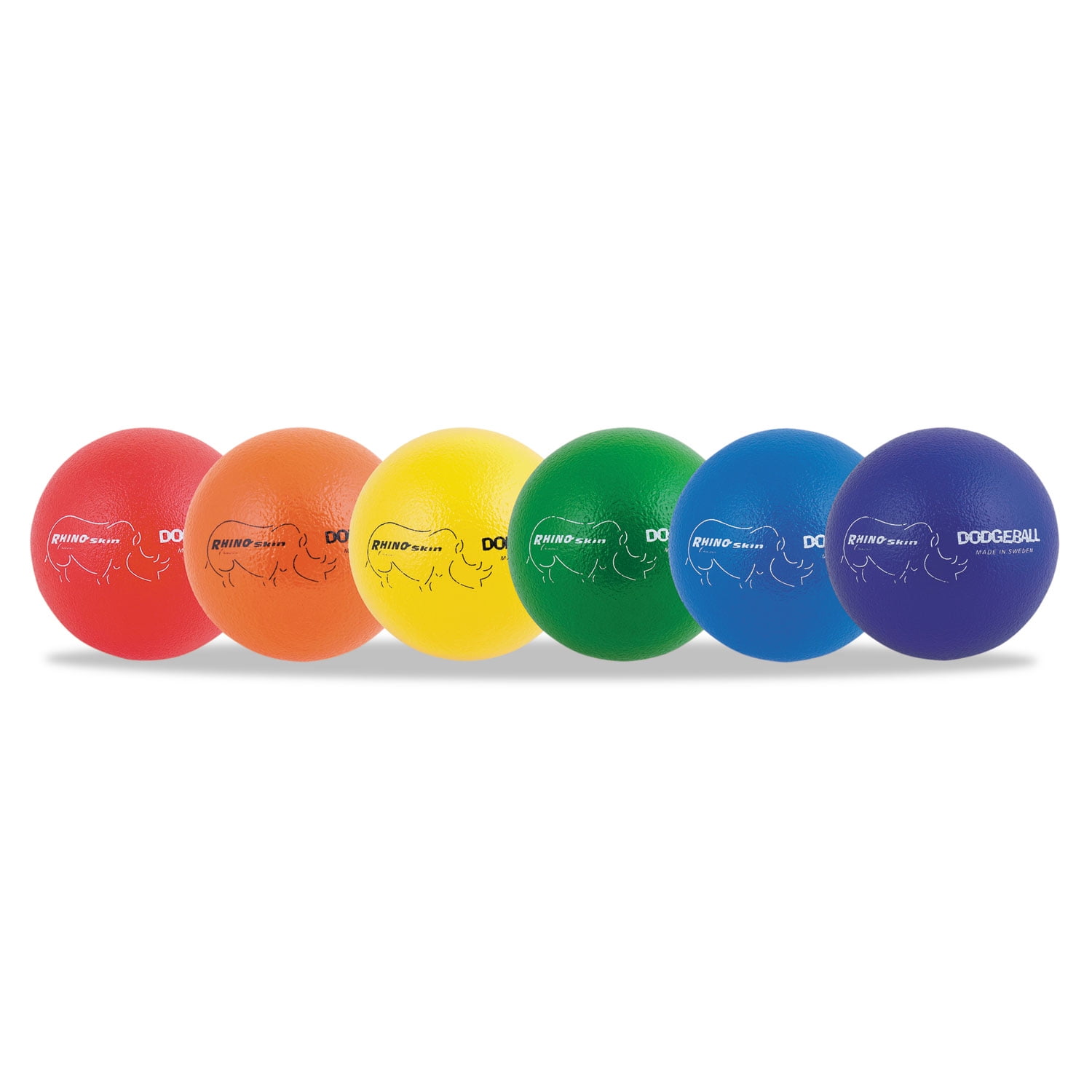 Rhino Skin Dodgeballs, 7 Inches, Assorted Colors, Set of 6