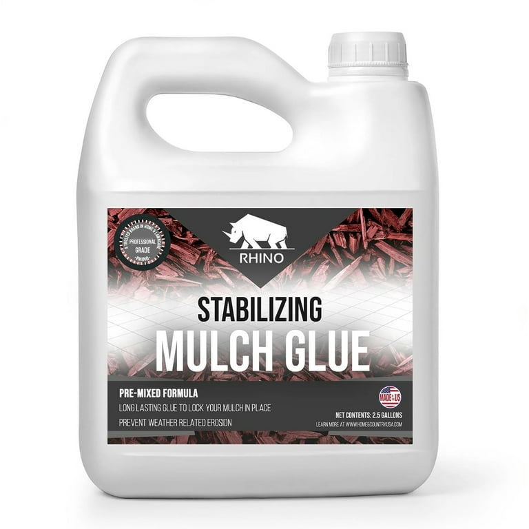 Rhino Stabilizing Mulch Glue - Mulch Glue Binder, Rock Glue for Landscape  Mainte