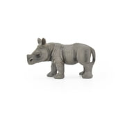 Rhino Toy, Baby, Rhinoceros, Animal, Africa, Very Realistic Rubber Figure, Model, Educational, Animal, Hand Painted Figurines, 3 CH090 BB84