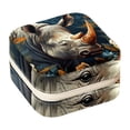 thumbnail image 1 of Rhino Travel Portable Square Necklace Holder with Earring Holder, Display Case - Travel Organizer for Rings, Earrings, Necklaces, Bracelets - Suitable for Girls and Women, 1 of 6