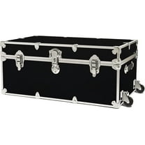 Rhino Trunk & Case Camp & College Trunk with Removable Wheels 30"x17"x13" (Black)