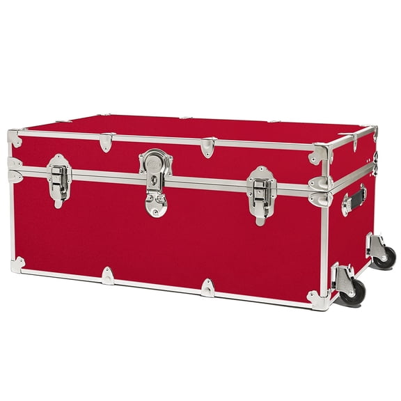 Rhino Trunk & Case Camp & College Trunk with Removable Wheels 30"x17"x13" (Red)
