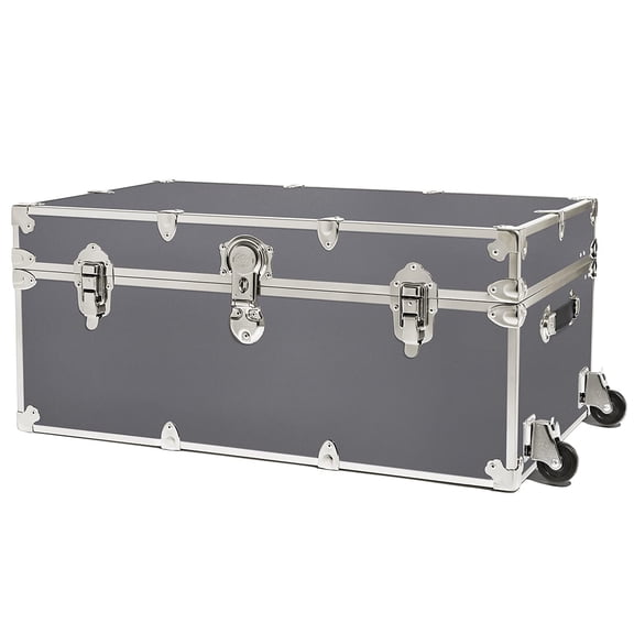 Rhino Trunk & Case Camp & College Trunk with Removable Wheels 30"x17"x13" (Slate)