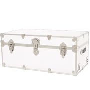Rhino Trunk & Case Large Armor Trunk - Summer Camp, College, Storage 32x18x14 White