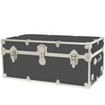 thumbnail image 1 of Rhino Trunk & Case Large Leather Embossed Vinyl Trunk, Summer Camp Footlocker, College Dorm Storage Chest, Bench - Strong Sportsman Trunks, 1000+ Pound Sitting Capacity 32"x18"x14" (Slate), 1 of 9