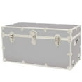 thumbnail image 1 of Rhino Trunk & Case XXL Leather Embossed Vinyl Trunk, College, Home & Office Storage 36"x18"x18" (Gray), 1 of 5