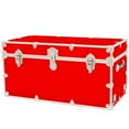 thumbnail image 1 of Rhino Trunk & Case XXL Leather Embossed Vinyl Trunk, College, Home & Office Storage 36"x18"x18" (Red), 1 of 5