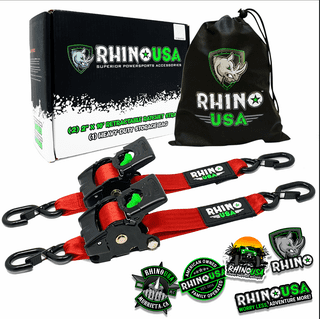  Rhino USA E Track Ratchet Tie Down Straps (4,500lb