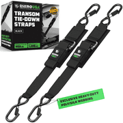 Rhino USA Boat Trailer Straps (2-Pack) - Heavy Duty 2" x 48" Boat Tie Down Straps Adjustable