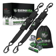 Rhino USA Boat Trailer Straps (2-Pack) - Heavy Duty 2" x 48" Boat Tie Down Straps Adjustable