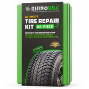 Rhino USA 86-Piece Tire Plug Repair Kit – Heavy Duty Flat and Puncture Repair for Cars, Motorcycles, ATVs, UTVs, RVs, Trailers, and Tractors.