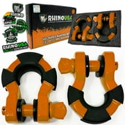 Rhino USA D-Ring Super Shackle Set (2 Pack)-70548lbs Break Strength for off-Road Vehicle Accessories