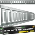 thumbnail image 1 of Rhino USA E Track Rail 5' (2 Pack) Used for Trailers, Vans, Garages & More - Ultimate E-Track Rails System for Quick & Easy Cargo Management - Galvanized Steel - Up to 2,000lbs Load Limit, 1 of 8