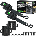 thumbnail image 1 of Rhino USA Integrated Cargo Magic Bed-Mounted Retractable Ratchet Straps for Ford Trucks 2PK(2015+ F-150 & 2017+ F-250) – BoxLink Compatible, Removable, 360° Swivel, Heavy-Duty Tie Downs, 1 of 8