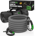 thumbnail image 1 of Rhino USA Kinetic Recovery Tow Rope Heavy Duty Offroad Snatch Strap (Gray 5/8" x 20'), 1 of 8