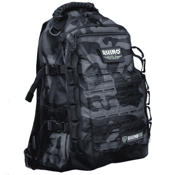 Rhino USA Men's Backpack for Hiking, Travel, Fishing, Laptop, Survival Gear & Supplies, Range, Bug Out Bag Backpack - Camo