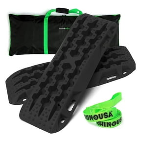 Rhino USA Recovery Traction Boards (Black) - Ultimate Offroad Tracks Board with Zipper Carry Bag