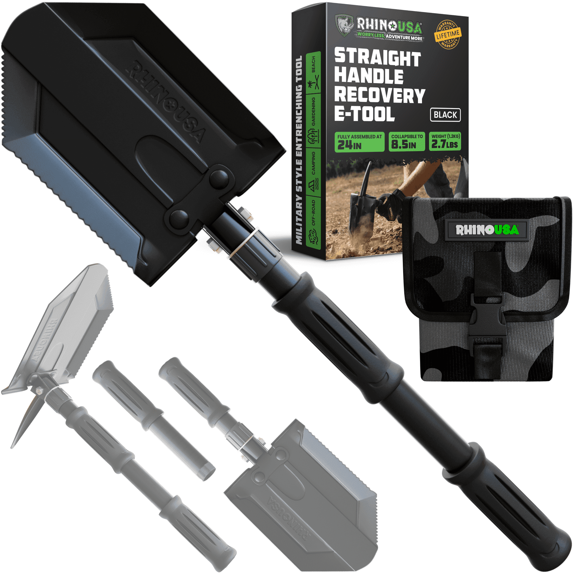 Customer reviews for Rhino USA Survival Shovel w/ Pick - Heavy