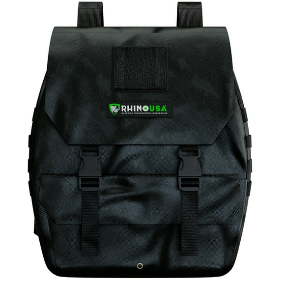 Rhino USA Tail Gate Trash Bag Molle Compatible Overlanding Gear, Camping Essentials & Ultimate Accessory for Jeep Gladiator, Trucks & More - Black