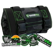 Rhino USA Tool Bag Roll - Heavy Duty Canvas Organizer Pouch for Tools - w/ Labeled & Removable Pouch