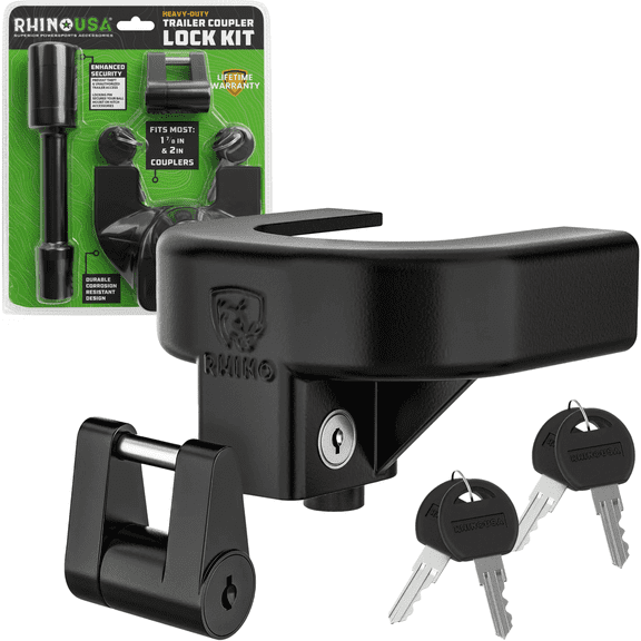 Rhino USA Heavy-Duty Trailer Coupler Lock Kit with Hitch Pin