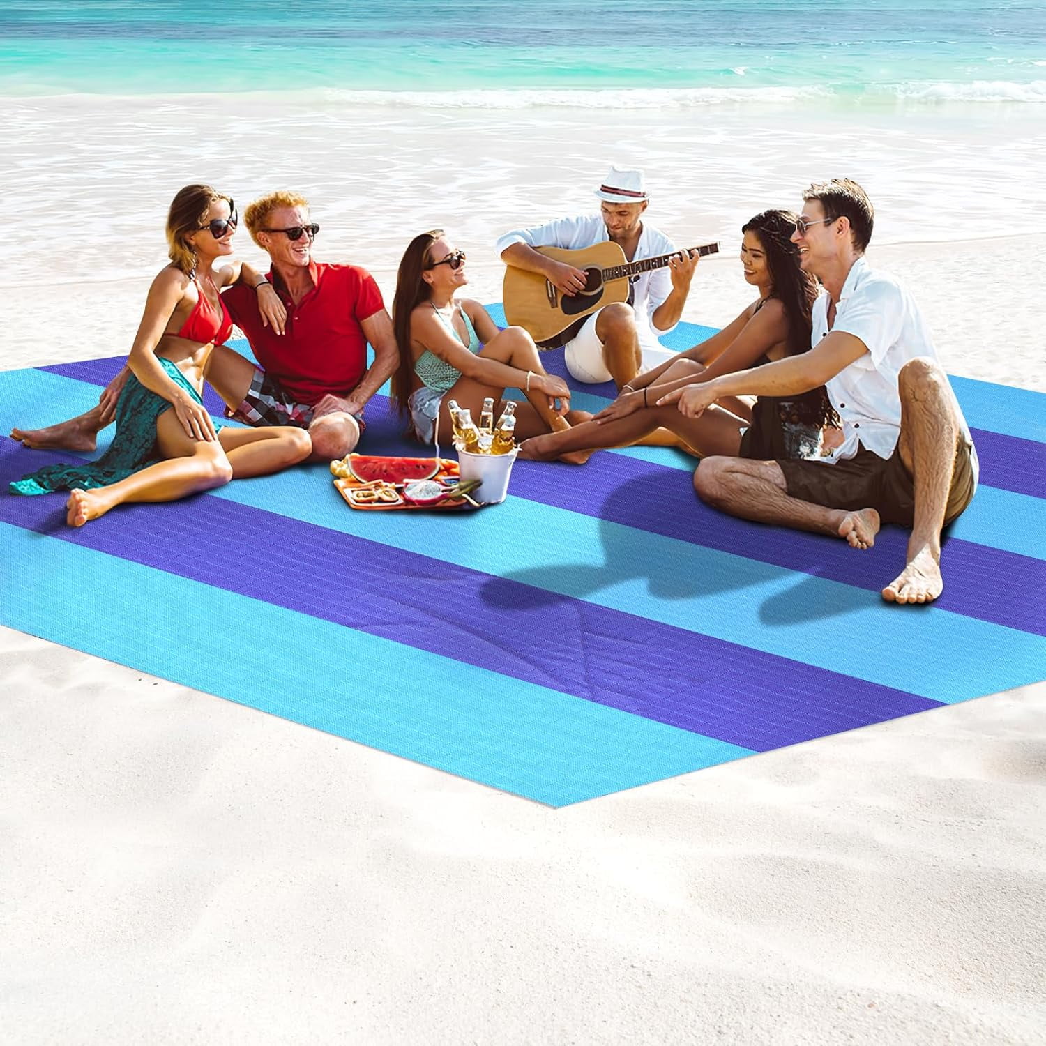 Rhino Valley Beach Blanket, Extra Large Beach Mat for 【1012 Adults