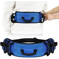 Rhino Valley Gait Belt Transfer Belt for Senior with 7 Handles, 59" Anti-Slip Transfer Belt for Elderly, Lift Belt, Nursing Safety Patient Assist, Blue & Black