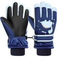 thumbnail interactive-video image 1 of 2 Or 4 Pack Kids Waterproof Ski Gloves – Toddler Snow Mittens For Winter 1 of 2