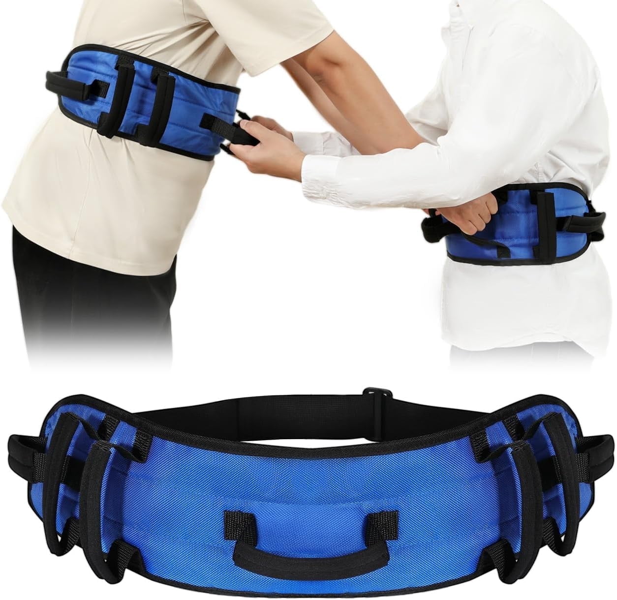 KkaFFe Gate Belt For Elderly With 7 Handles,Gait Belts Transfer Belt