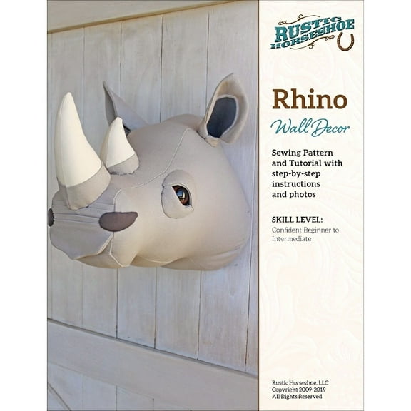 Rhino Wall Decor Pattern by Rena Dearden / Rustic Horseshoe