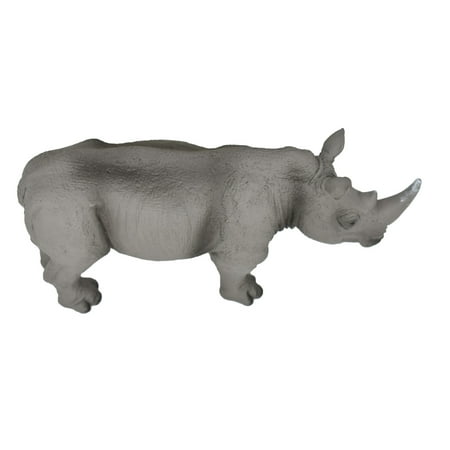 Rhino, White Rhinoceros, Museum Quality Plastic Animal Toy, Educational, Realistic Hand Painted Figure, Lifelike Model, Figurine, Replica, Gift, 5 1/2" M079 B644