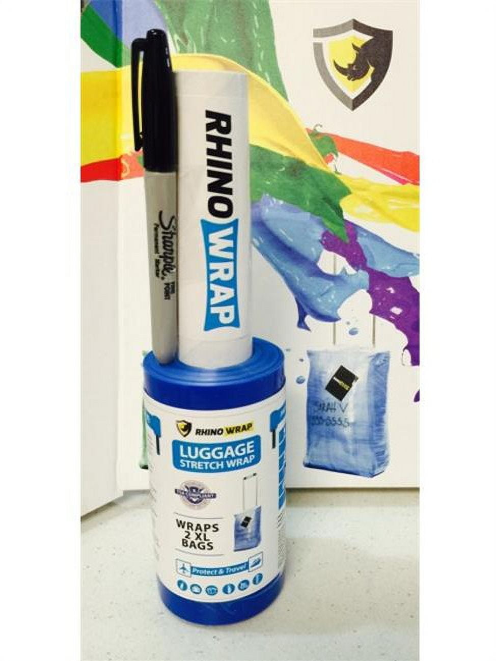 Rhino Wrap Mini Luggage Stretch Wrap - Blue