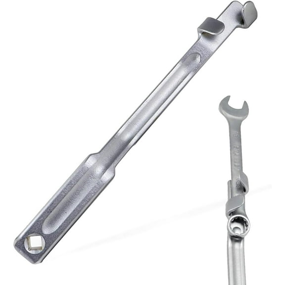 Rhino Wrench Extender Tool Bar - Extra-Long 15 Inch Wrench Extension for Maximum Leverage - Torque Multiplier with Non-Slip Gloves and Garage Hook - Solid Alloy Steel Tools for Mechanics and DIYers