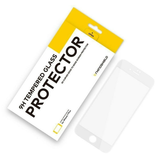RhinoShield 9H 3D Curved Edge To Edge Tempered Glass Screen Protector for iPhone 7 - White