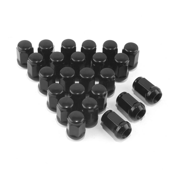 RhinoTuning 1/2-20 Closed End3/4 inch 19mm Hex 1.38 inch Tall 60 Degree Conical Seat lug nuts wheel tire parts 24Pcs