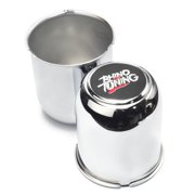 RhinoTuning 3.19" Hub Mirror Chrome Plated Carbon Steel Trailer Wheel Center Caps 3.19 inch Push Through Wheel Center Caps 2Pcs
