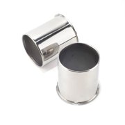 RhinoTuning 3.19in Stainless 3.19 Push Through Center Caps For Truck SUV RV Wheel Rim Chrome 2pcs