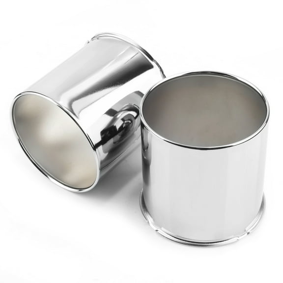 RhinoTuning 4.49in Push Through Opened End Rims Center Caps for 4.25" H Tralier RV Wheels 2pcs