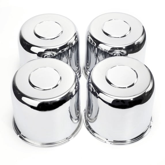 RhinoTuning 4.88" Hub 4.25 H Wheel Center Caps Push Through for Truck Trailer Rims 4PCS