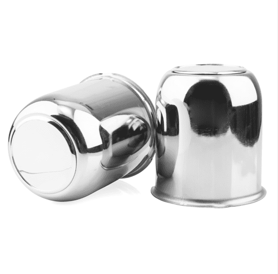 RTrhinotuning 4-Pack 3.19" Stainless Steel Wheel Center Caps - Push Through Hub Caps For Truck & Trailer Rims