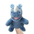 thumbnail image 1 of Rhinocero Hand Puppets Rhinocero Plush Puppets,9" Realistic Rhinocero Stuffed Animal Puppets for Kids Rhinocero Puppet for Adults with Movable Mouth, 1 of 9