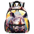 thumbnail image 1 of Rhinoceros Adjustable Shoulder Strap Backpack - Large Capacity, Printed Design, Lightweight - Business Backpack Men, Mini Backpack Toy, Mini Backpack, 1 of 1