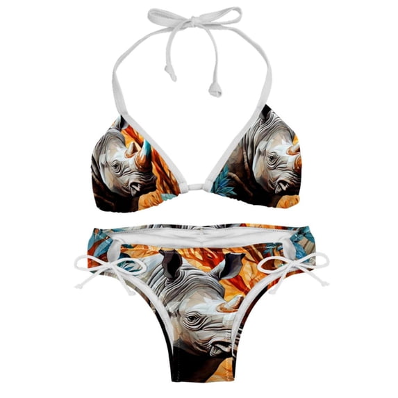 Rhinoceros Detachable Sponge Adjustable Strap Bikini Set Two-Pack Swimsuits for Women