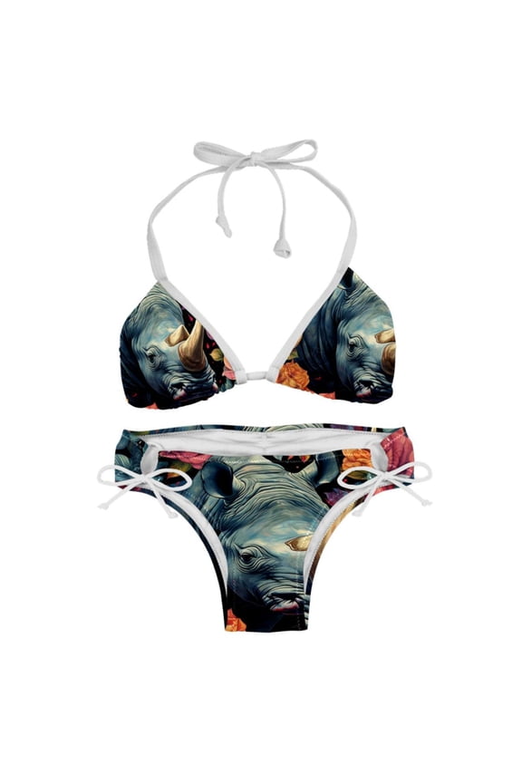 Rhinoceros Detachable Sponge Adjustable Strap Bikini Set Two-Pack for Swimwear and Beachwear