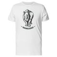 thumbnail image 1 of Rhinoceros Front View B&W T-Shirt Men -Image by Shutterstock, Male 3X-Large, 1 of 4