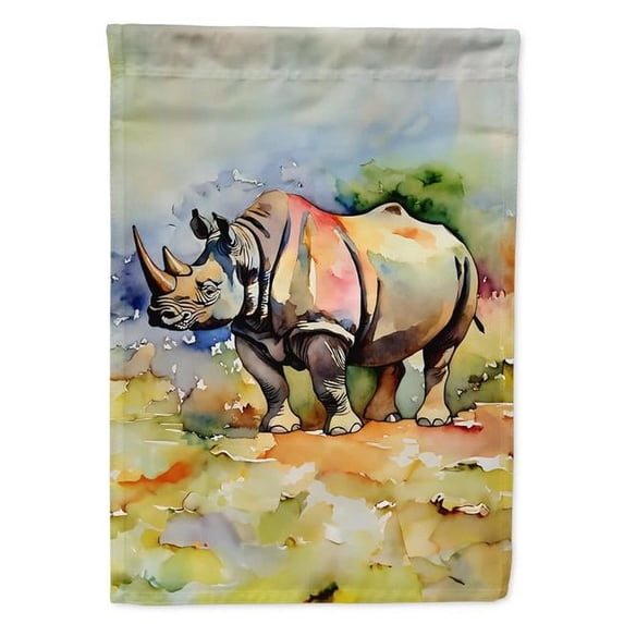 Rhinoceros Garden Flag 11.25 in x 15.5 in